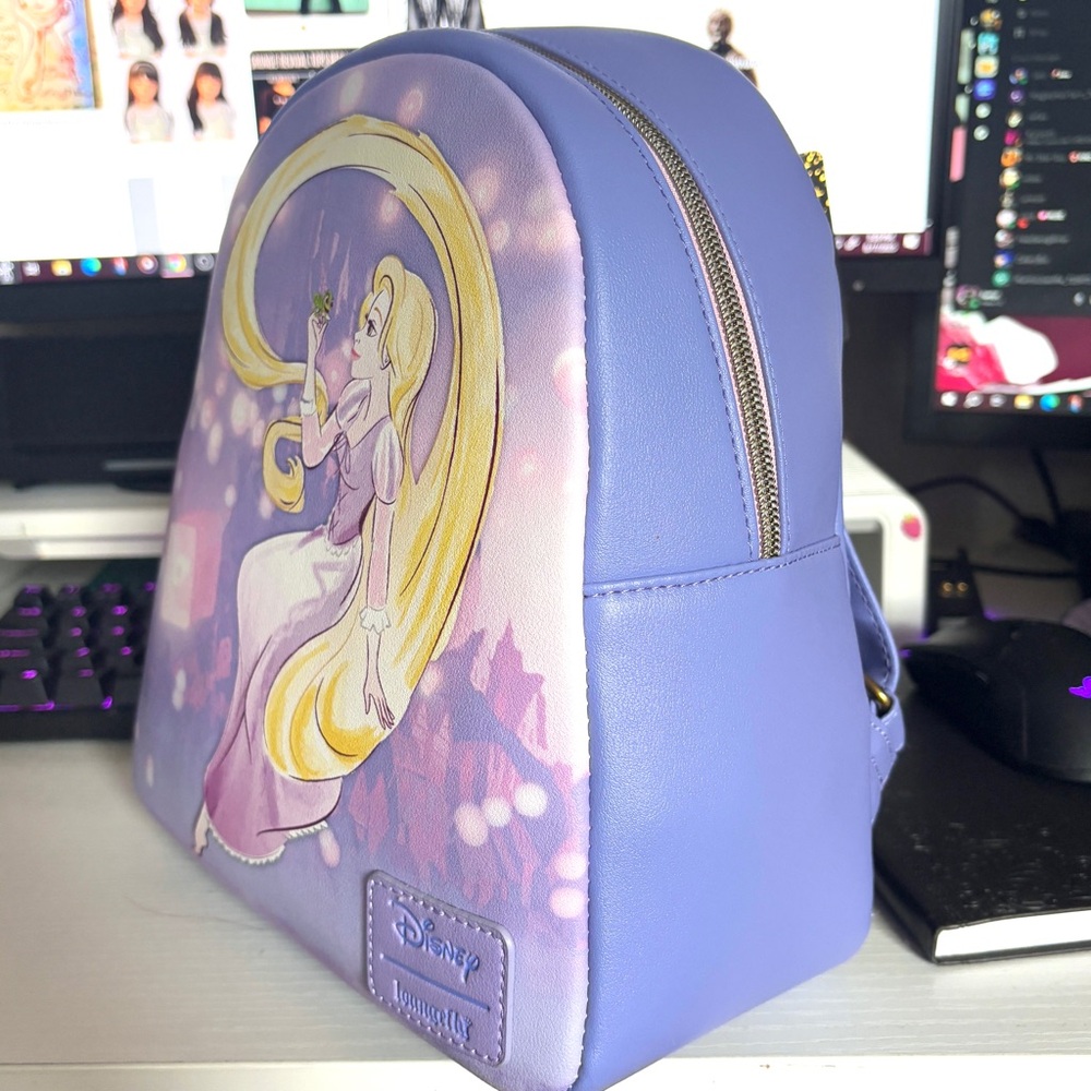 Loungefly Lavender and White Disney Princess Backpack - Picture 2 of 4